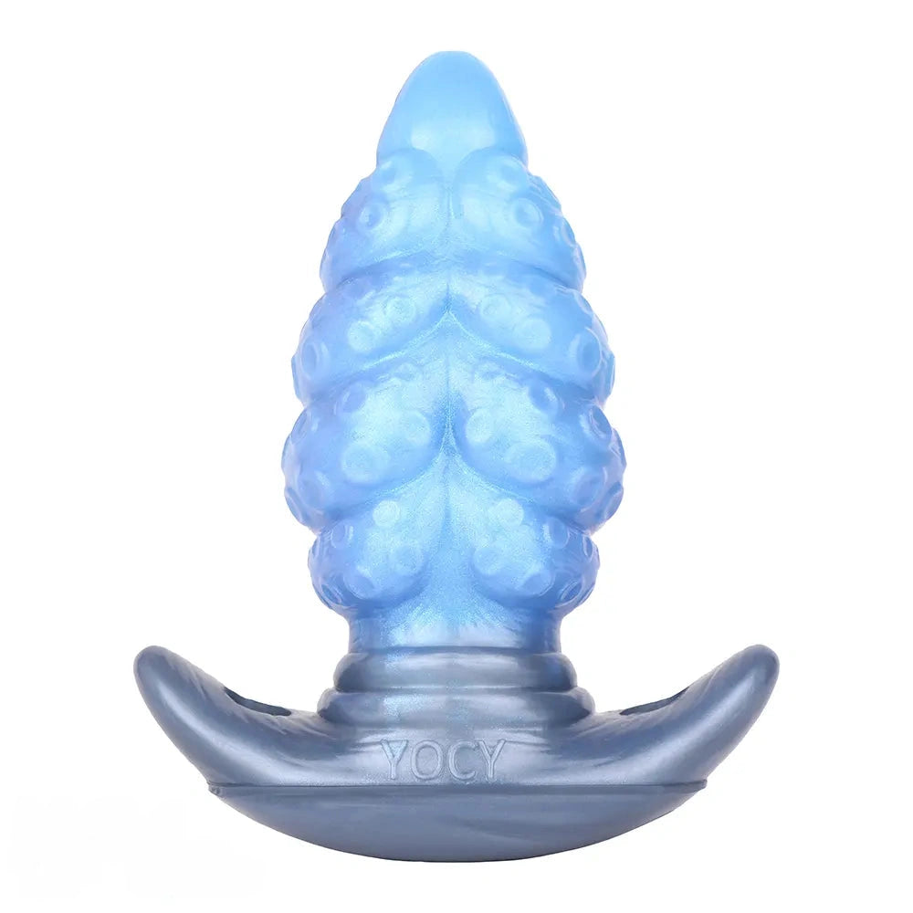 2.91in-9.05in Octopus Vibrating Anchor Dildo Butt Plug Wearable Mouth Gag