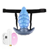 2.91in-9.05in Octopus Vibrating Anchor Dildo Butt Plug Wearable Mouth Gag