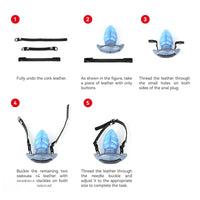 2.91in-9.05in Octopus Vibrating Anchor Dildo Butt Plug Wearable Mouth Gag