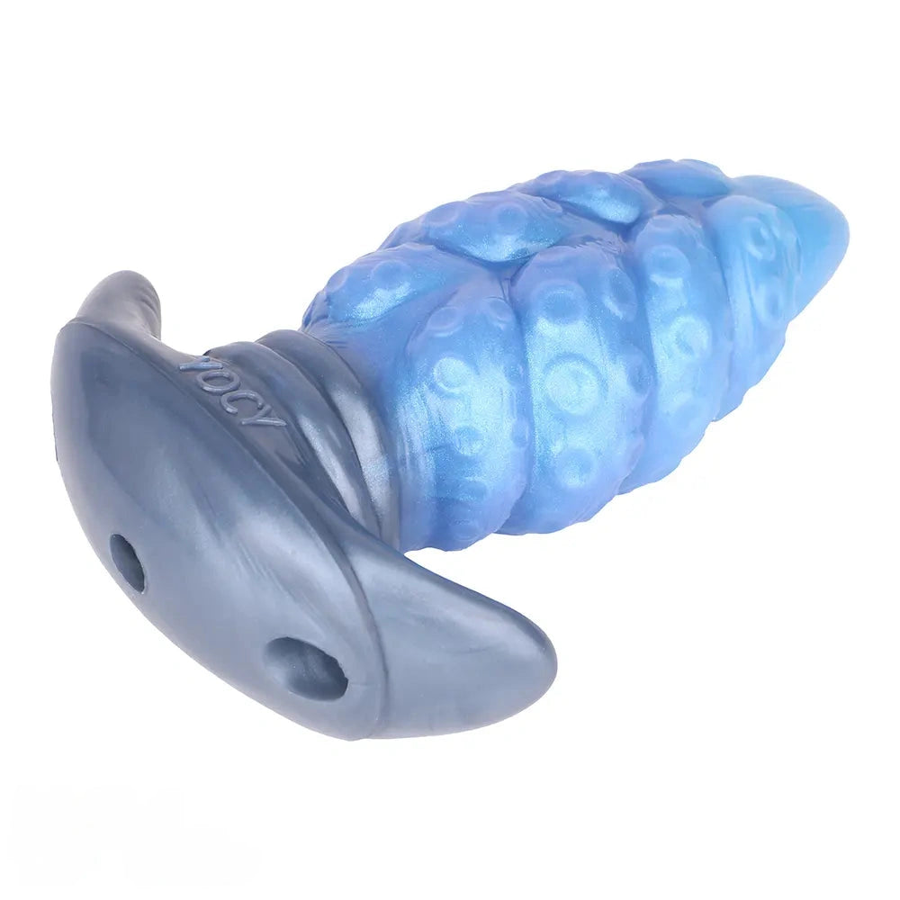 2.91in-9.05in Octopus Vibrating Anchor Dildo Butt Plug Wearable Mouth Gag