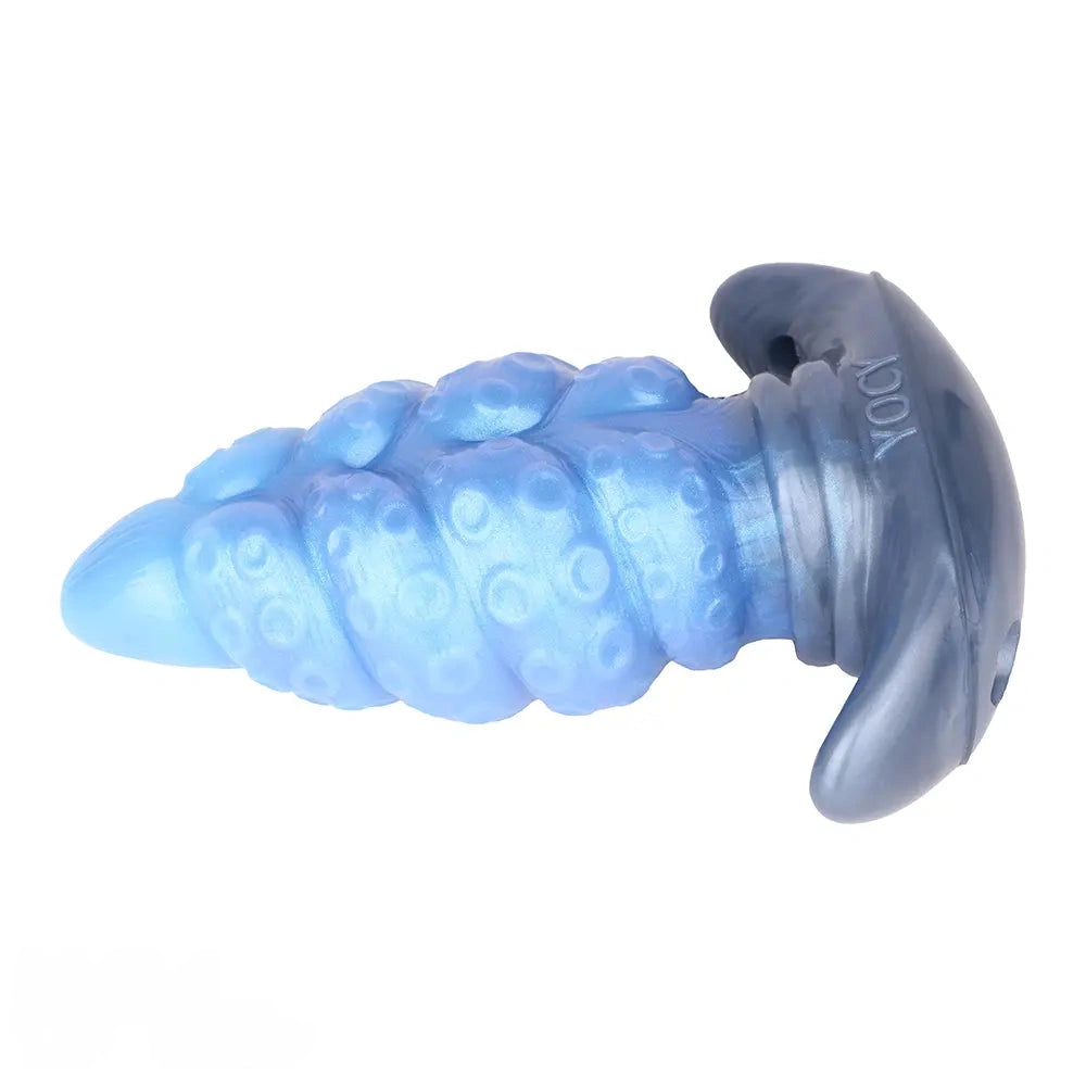2.91in-9.05in Octopus Vibrating Anchor Dildo Butt Plug Wearable Mouth Gag