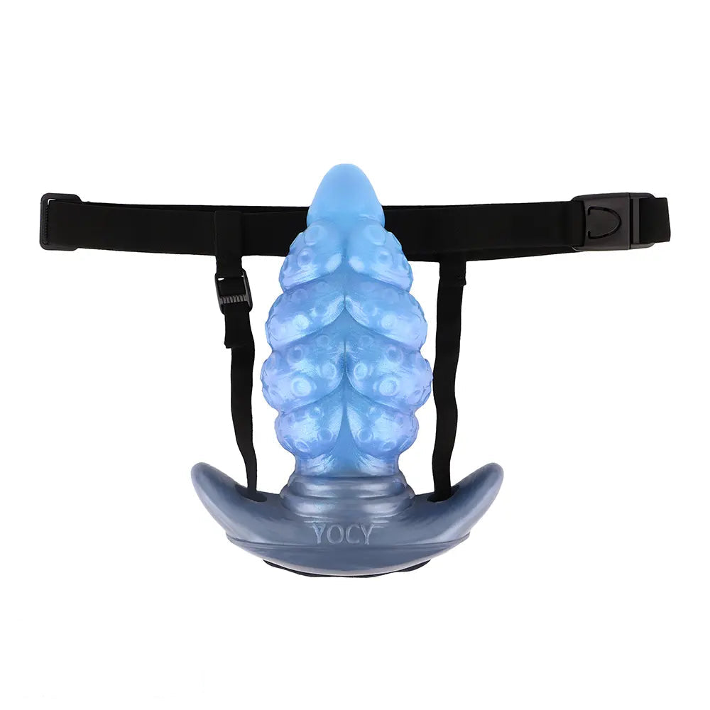 2.91in-9.05in Octopus Vibrating Anchor Dildo Butt Plug Wearable Mouth Gag