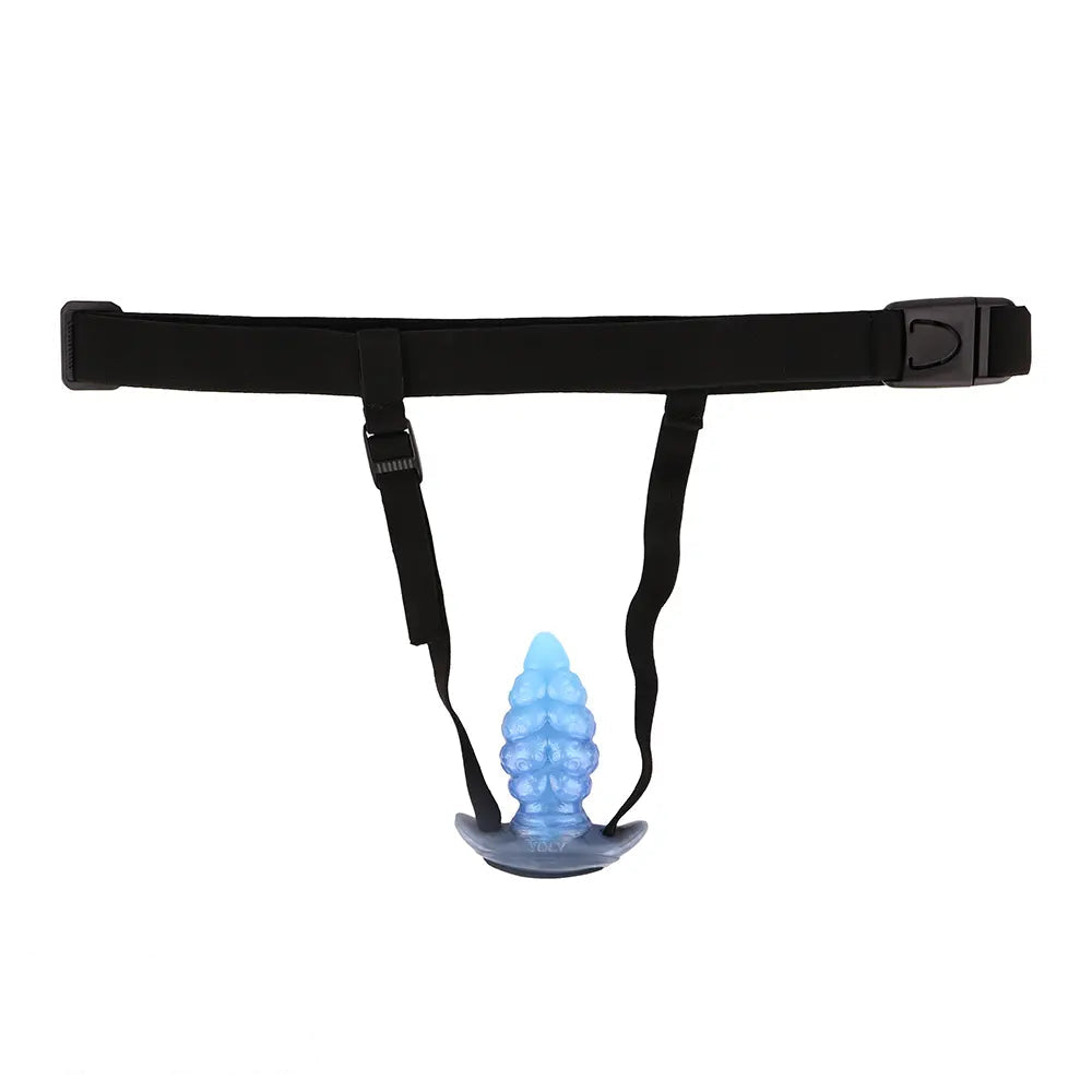 2.91in-9.05in Octopus Vibrating Anchor Dildo Butt Plug Wearable Mouth Gag
