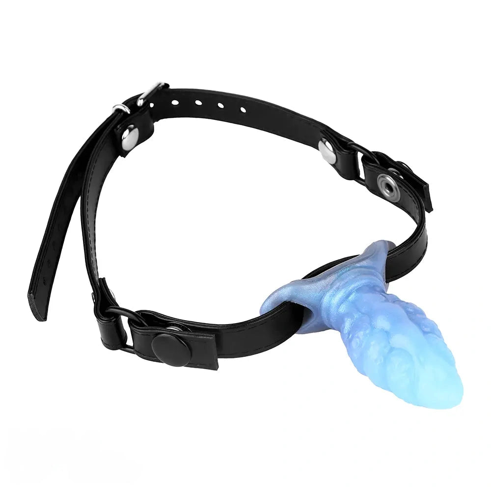 2.91in-9.05in Octopus Vibrating Anchor Dildo Butt Plug Wearable Mouth Gag