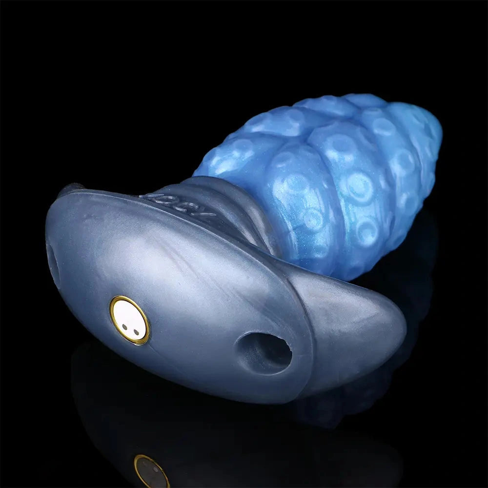 2.91in-9.05in Octopus Vibrating Anchor Dildo Butt Plug Wearable Mouth Gag