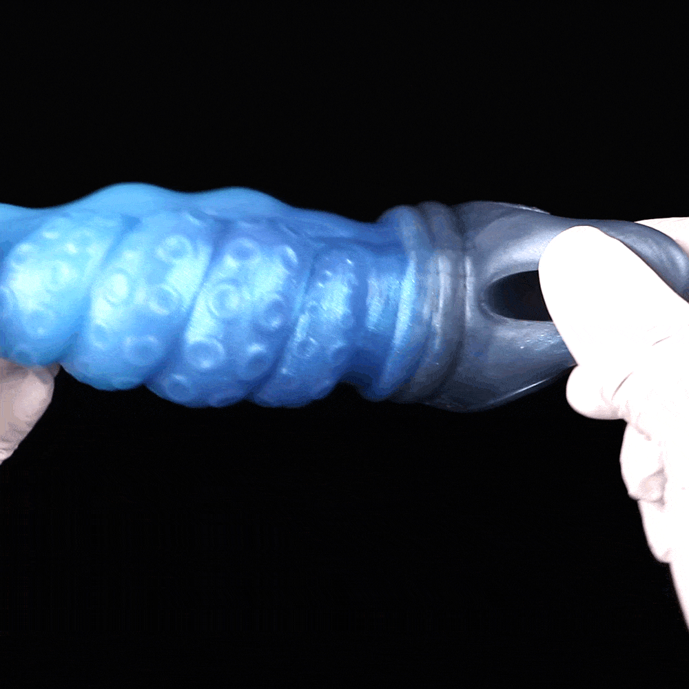 2.91in-9.05in Octopus Vibrating Anchor Dildo Butt Plug Wearable Mouth Gag