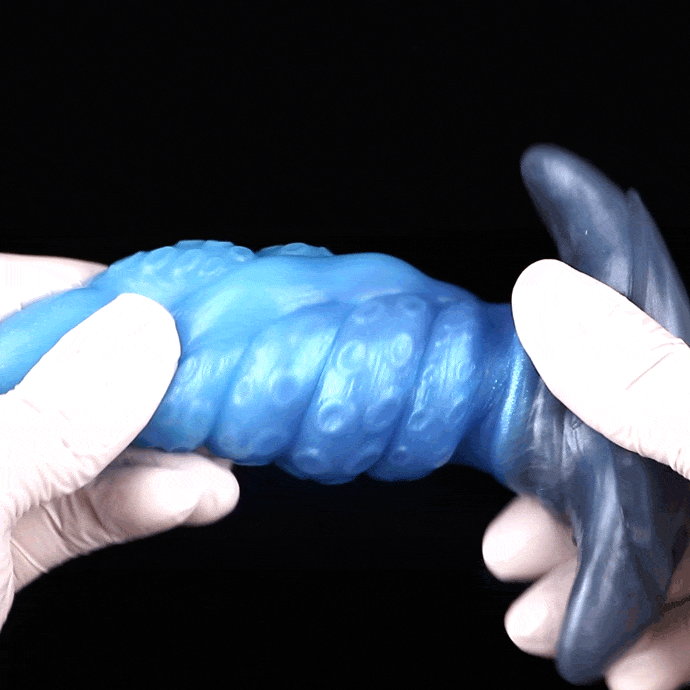 2.91in-9.05in Octopus Vibrating Anchor Dildo Butt Plug Wearable Mouth Gag