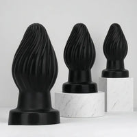 2.95in 3.93in 5.7in Silicone Spiral Small Anal Plug Dildo For Lesbian Sex