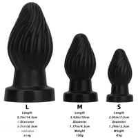 2.95in 3.93in 5.7in Silicone Spiral Small Anal Plug Dildo For Lesbian Sex