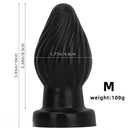 2.95in 3.93in 5.7in Silicone Spiral Small Anal Plug Dildo For Lesbian Sex