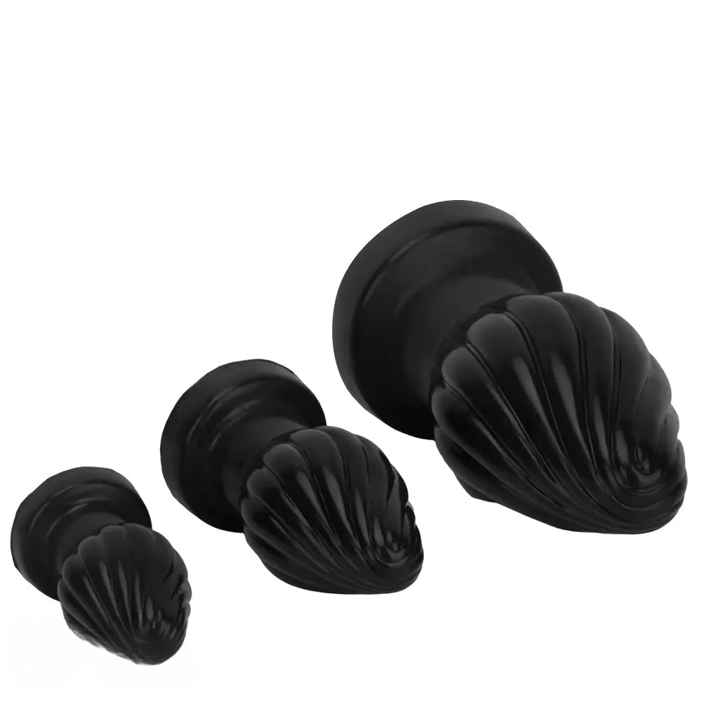 2.95in 3.93in 5.7in Silicone Spiral Small Anal Plug Dildo For Lesbian Sex