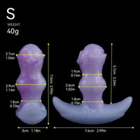 2.95in 3.9in 5.12in Small Sea Jade Anal Plug Knot Silicone Soft Strap on Dildo