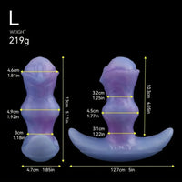 2.95in 3.9in 5.12in Small Sea Jade Anal Plug Knot Silicone Soft Strap on Dildo