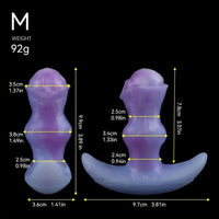 2.95in 3.9in 5.12in Small Sea Jade Anal Plug Knot Silicone Soft Strap on Dildo