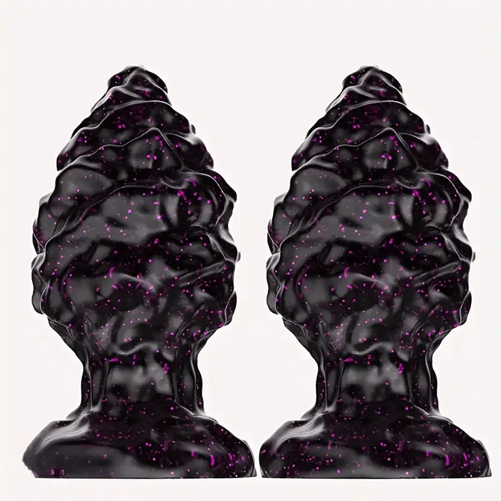 2.95in 4.33in Special-Shaped Silicone Anal Plug Thread Point Dildo