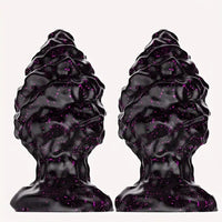 2.95in 4.33in Special-Shaped Silicone Anal Plug Thread Point Dildo