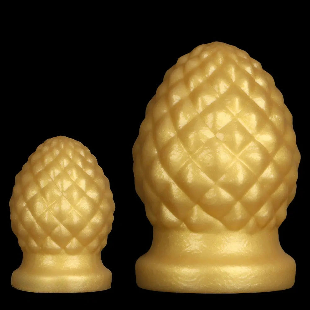 2.95in 4.52in Newbie Gold Silicone Soft Suction Cup Small Anal Plug Dildo