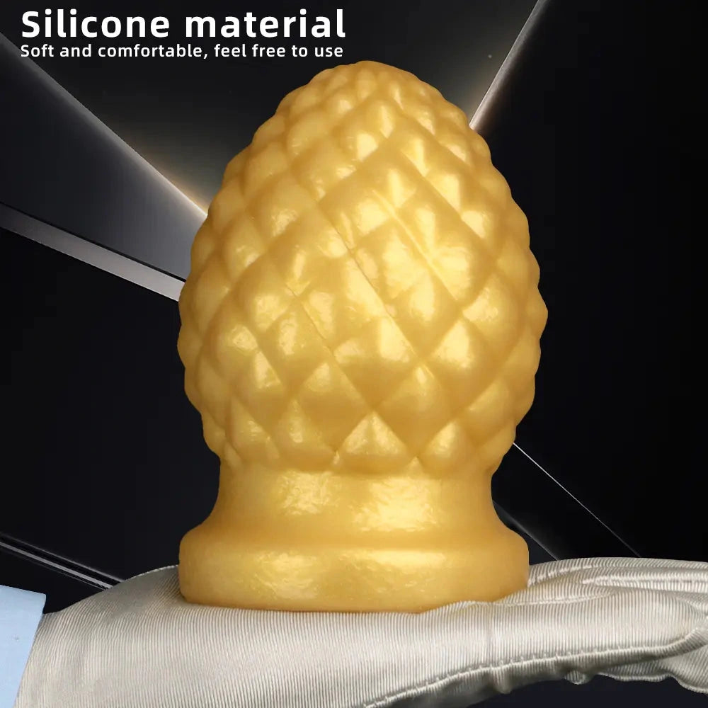 2.95in 4.52in Newbie Gold Silicone Soft Suction Cup Small Anal Plug Dildo