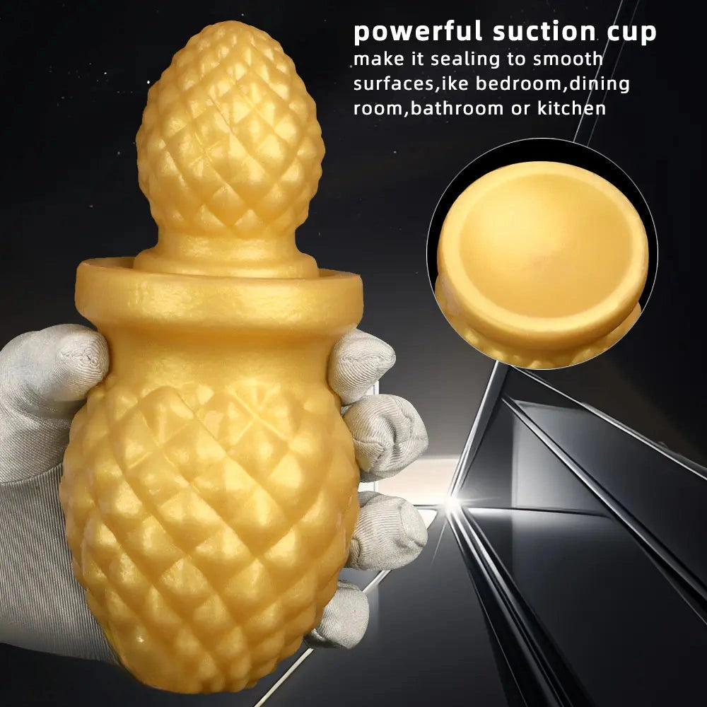2.95in 4.52in Newbie Gold Silicone Soft Suction Cup Small Anal Plug Dildo