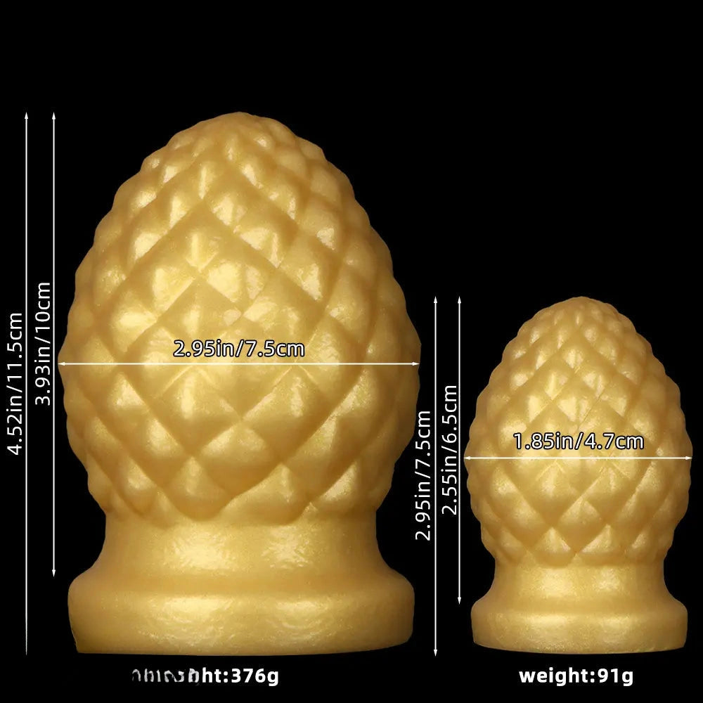 2.95in 4.52in Newbie Gold Silicone Soft Suction Cup Small Anal Plug Dildo
