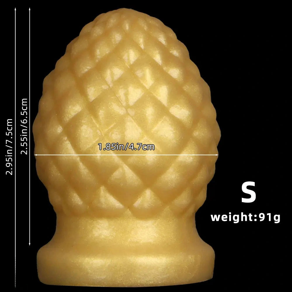 2.95in 4.52in Newbie Gold Silicone Soft Suction Cup Small Anal Plug Dildo