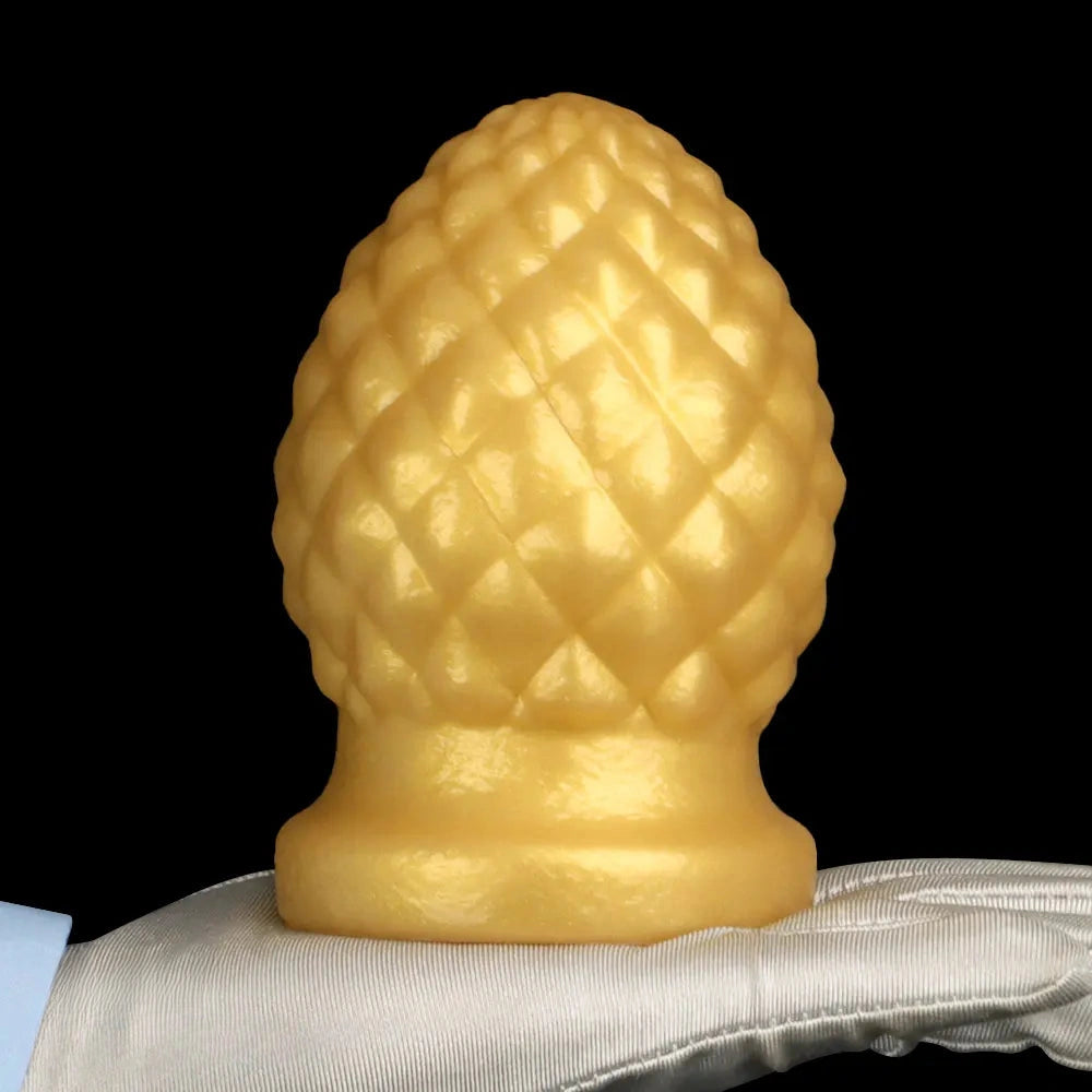 2.95in 4.52in Newbie Gold Silicone Soft Suction Cup Small Anal Plug Dildo