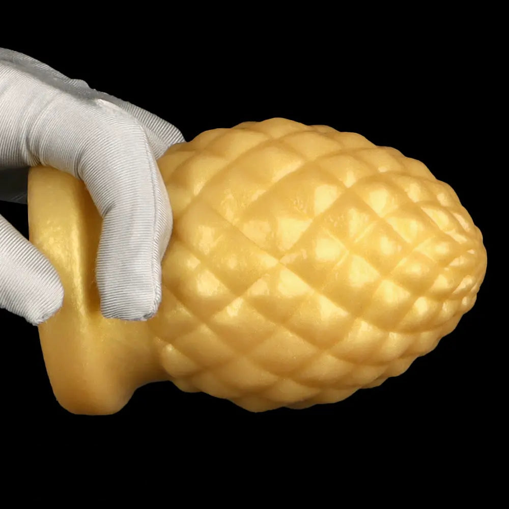 2.95in 4.52in Newbie Gold Silicone Soft Suction Cup Small Anal Plug Dildo