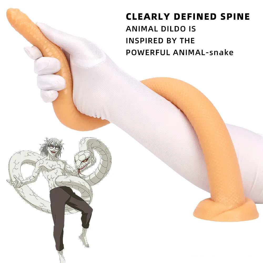 20.07in Long Huge Colorful Snake Dildo For Anal Vaginal Expansion Love Toy