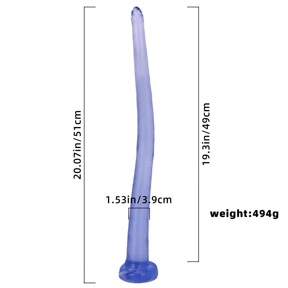 20.07in Long Huge Colorful Snake Dildo For Anal Vaginal Expansion Love Toy