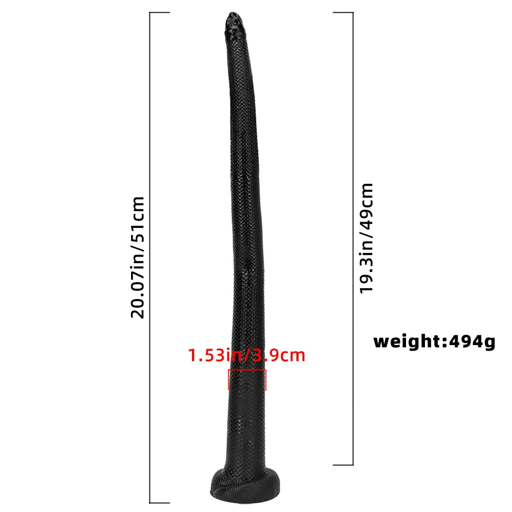 20.07in Long Huge Colorful Snake Dildo For Anal Vaginal Expansion Love Toy