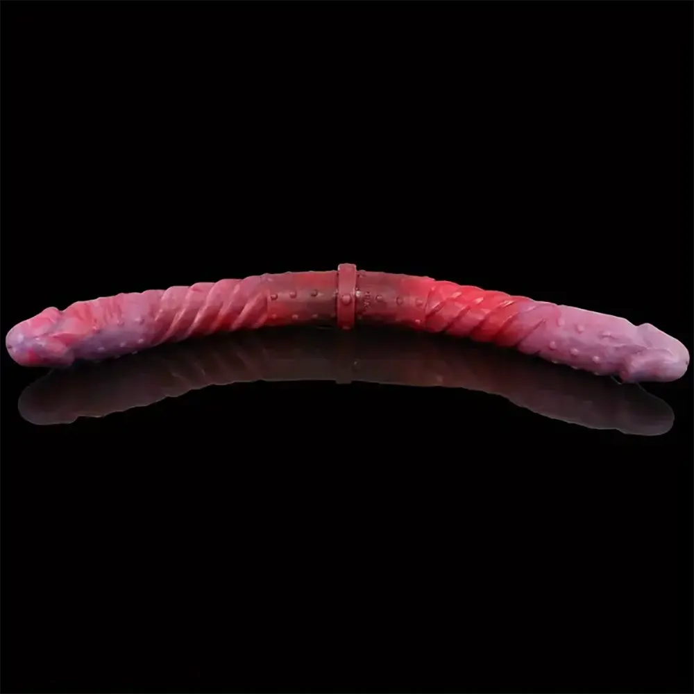 20.87in Dual-Headed Long Phallus Silicone Soft Dildo With Large Bumps