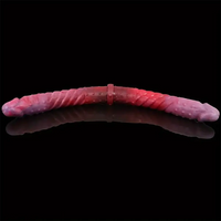 20.87in Dual-Headed Long Phallus Silicone Soft Dildo With Large Bumps