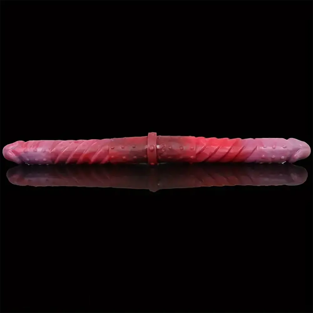 20.87in Dual-Headed Long Phallus Silicone Soft Dildo With Large Bumps