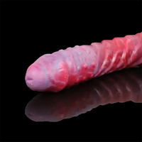 20.87in Dual-Headed Long Phallus Silicone Soft Dildo With Large Bumps