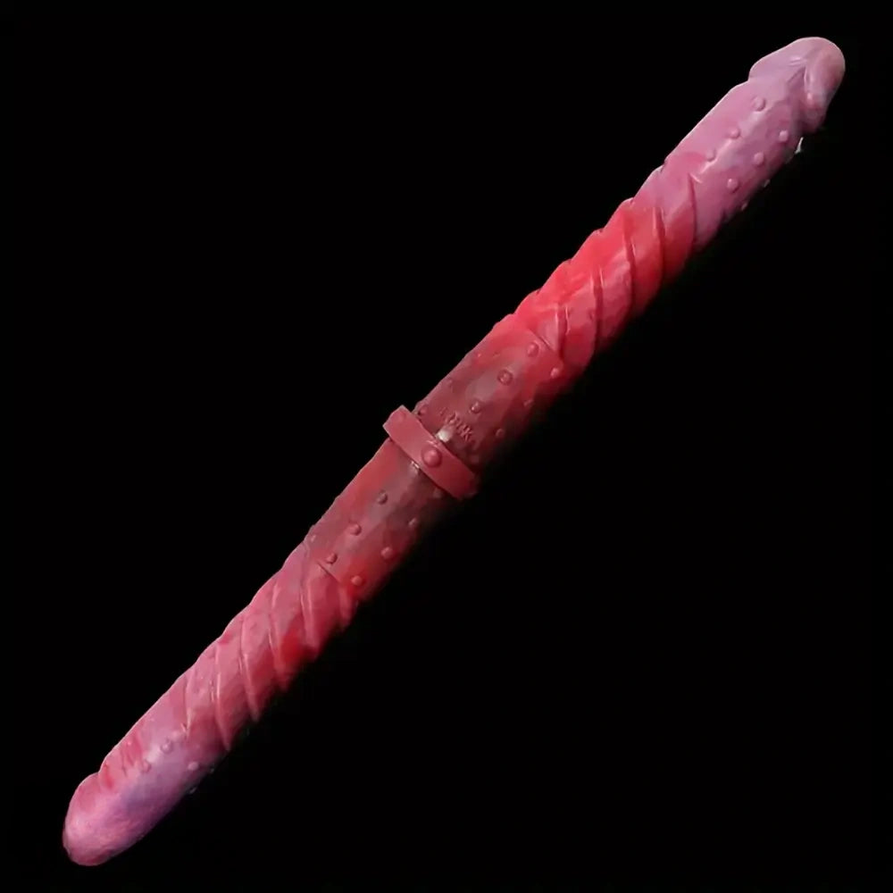 20.87in Dual-Headed Long Phallus Silicone Soft Dildo With Large Bumps