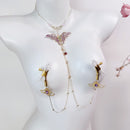 Butterfly Collar & Nipple Clamp Chain Suit