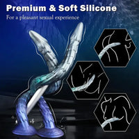 20in Super Huge Long Dragon Scale Silicone Soft Female Dildo