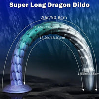 20in Super Huge Long Dragon Scale Silicone Soft Female Dildo