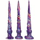 21.25in Ultra Long Deep Anal Wolf Fang Whip Monster Spiked Soft Dildo