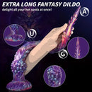 21.25in Ultra Long Deep Anal Wolf Fang Whip Monster Spiked Soft Dildo
