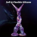 21.25in Ultra Long Deep Anal Wolf Fang Whip Monster Spiked Soft Dildo