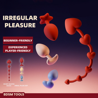 UPKO Heart-Shaped Anal Beads & Bullet Butt Plug Set
