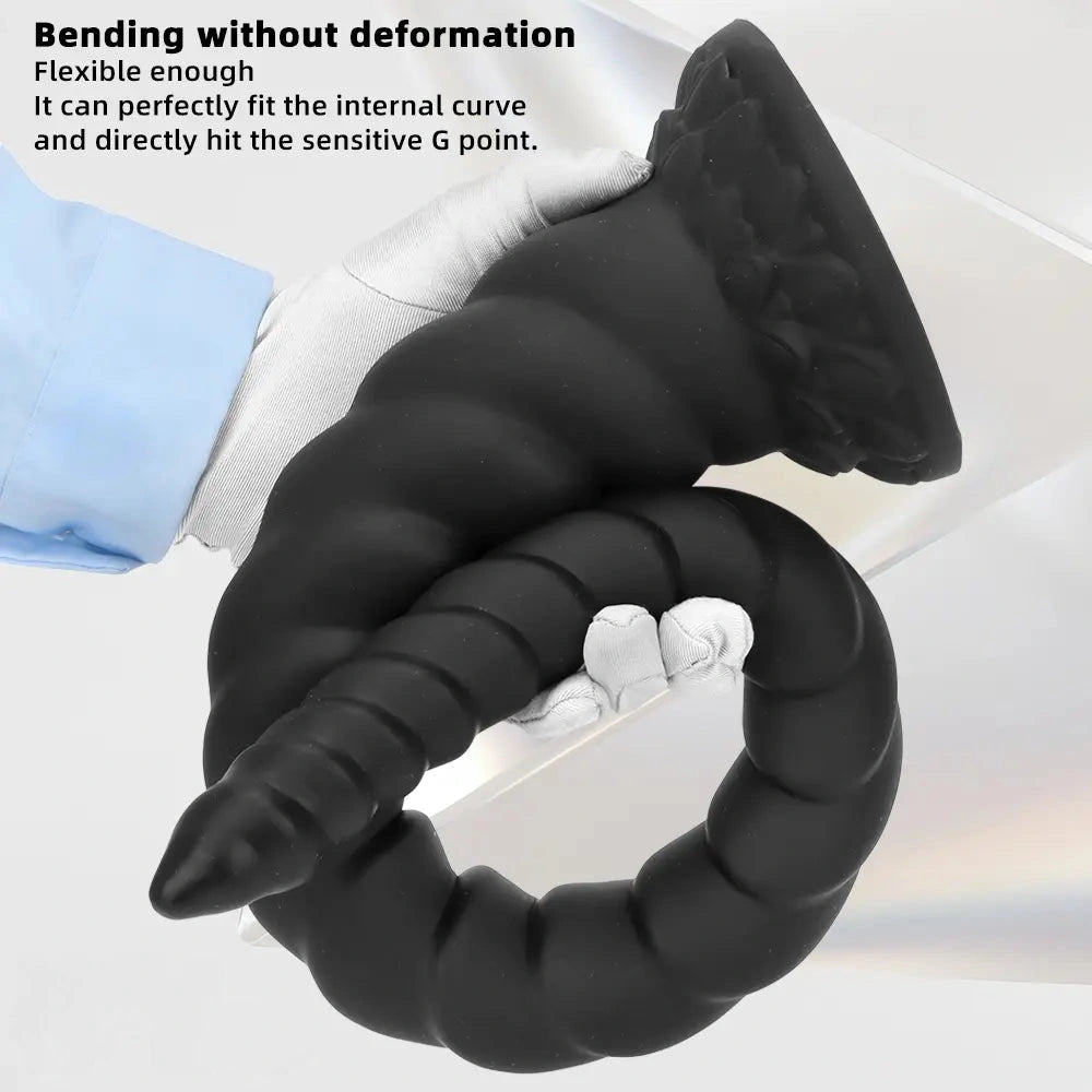 22.04in Liquid Silicone Super Long Texture Anal Plug Large Soft Dildo
