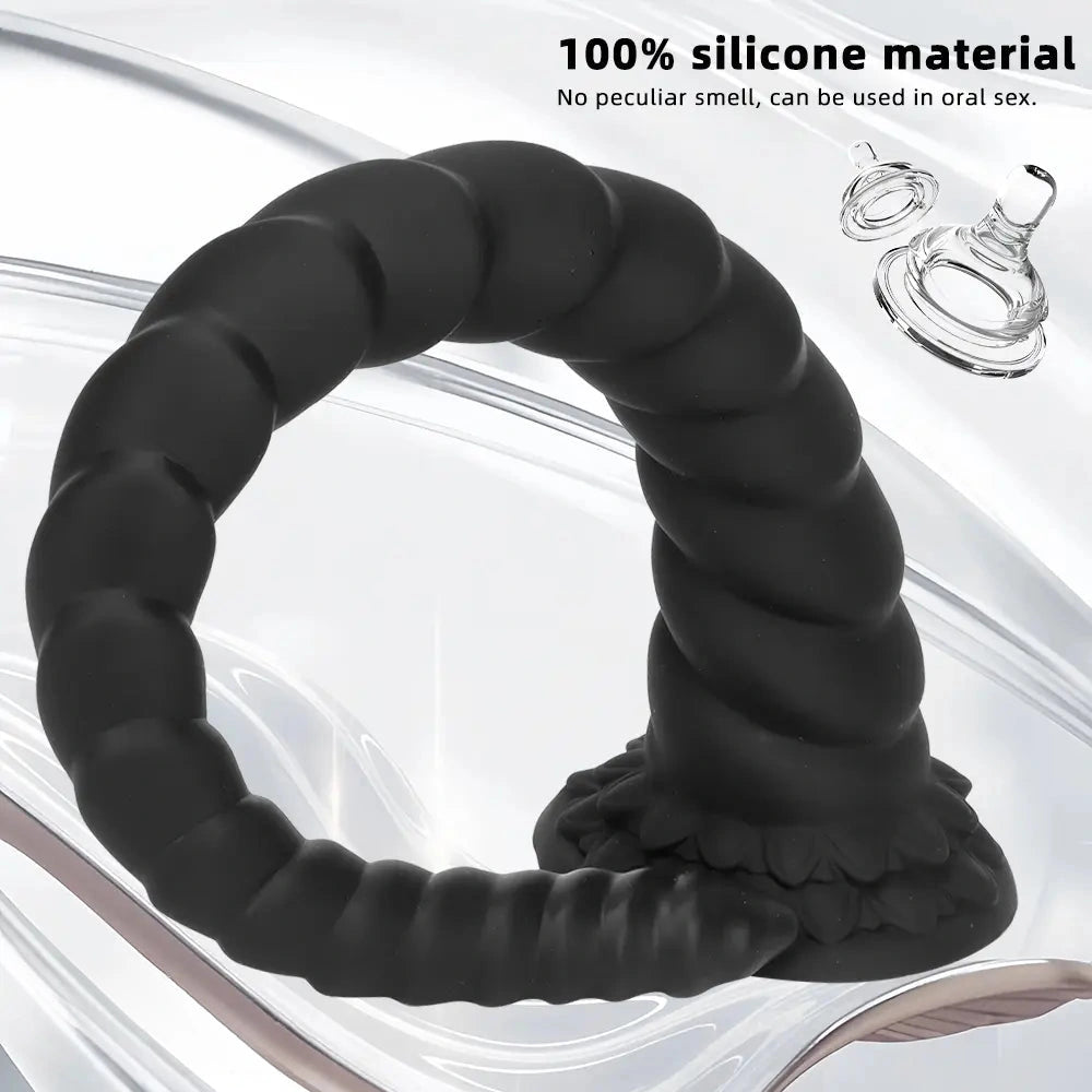 22.04in Liquid Silicone Super Long Texture Anal Plug Large Soft Dildo