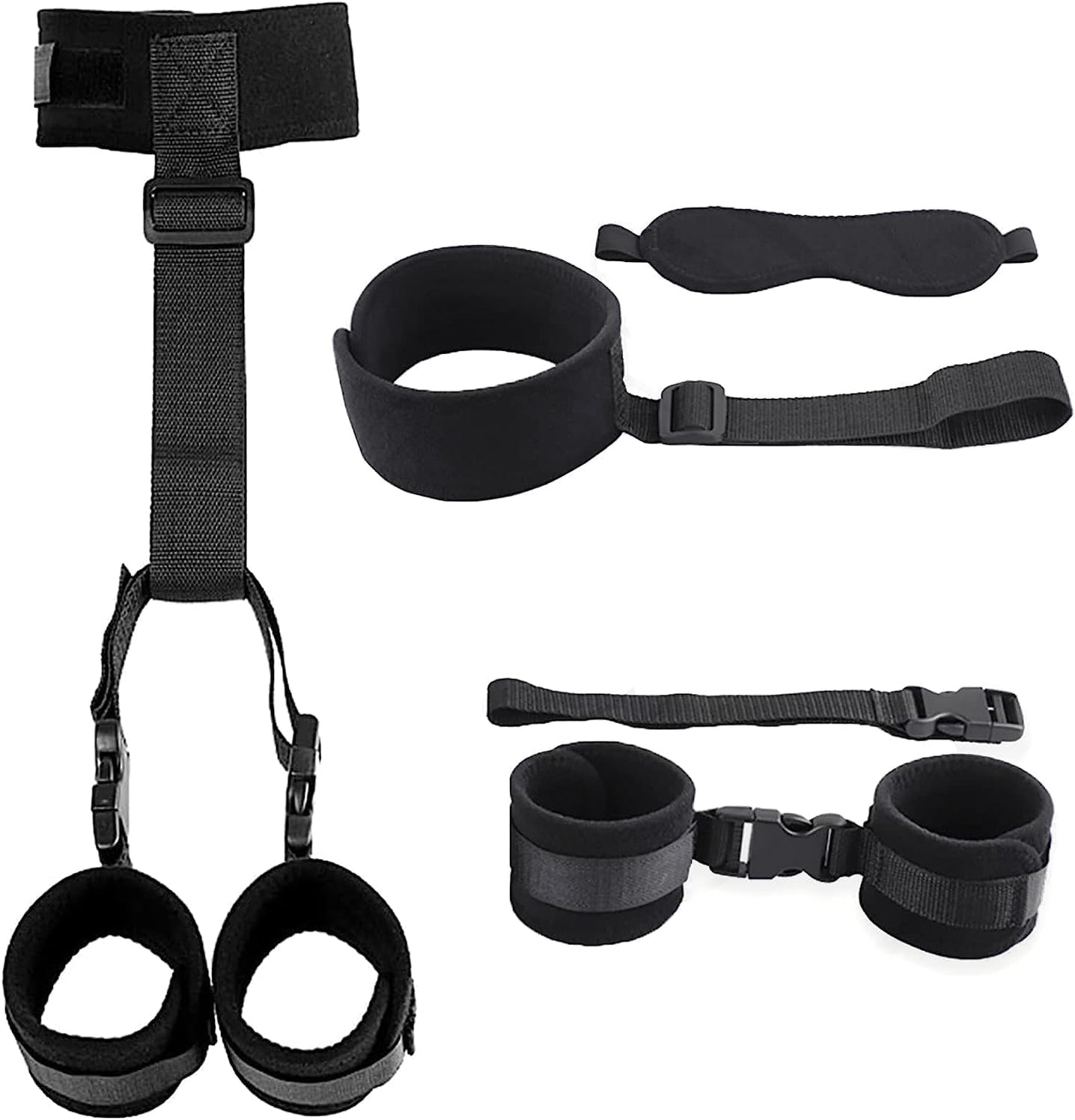 BDSM Neck to Wrist Restraints Backcuffs Bondage Set SM Games Play