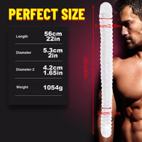 22in Super Long Dual Ended Spiral Thick Dildo Toy For Gay