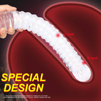 22in Super Long Dual Ended Spiral Thick Dildo Toy For Gay