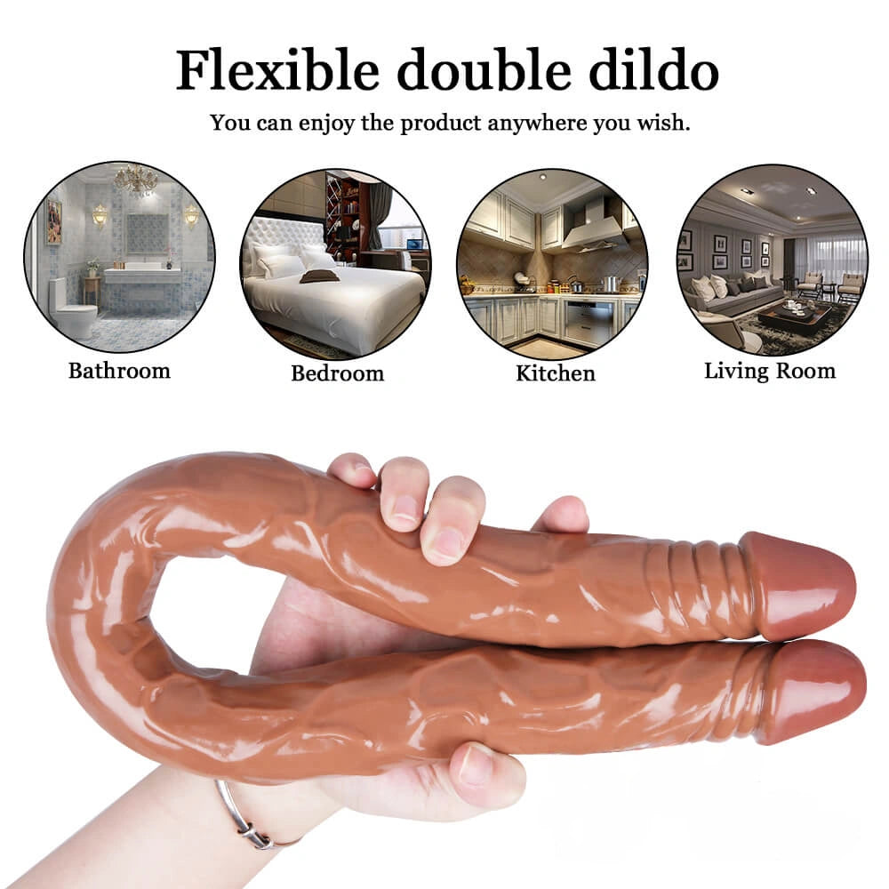 22in Super Long Thick Double Heads Multiple Colors Dildo