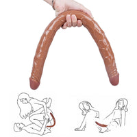 22in Super Long Thick Double Heads Multiple Colors Dildo