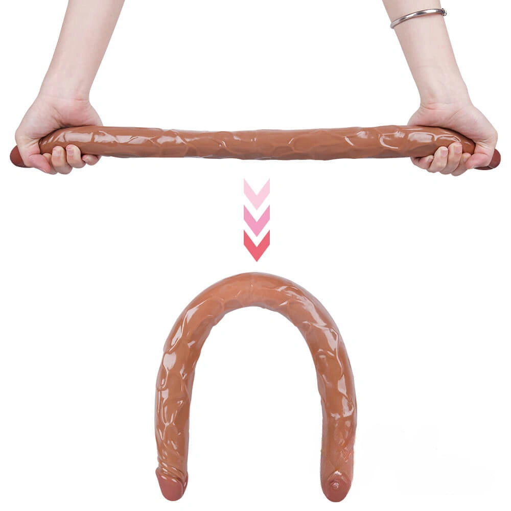 22in Super Long Thick Double Heads Multiple Colors Dildo